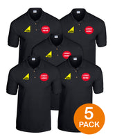 Gas Safe Jersey Polo Shirt - 5 Pack - Small - 3XL